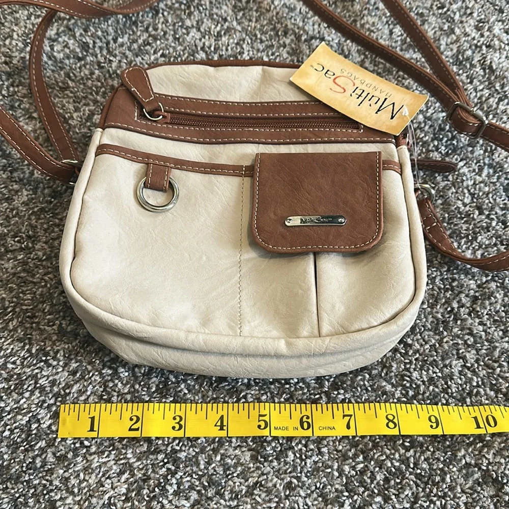 NWT Multi Sac Beige/Camel Crossbody - Picture 9 of 10